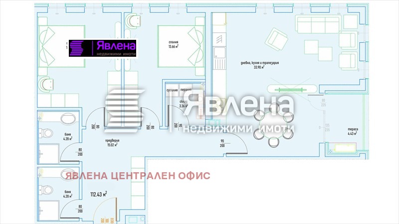 Продава 3-СТАЕН, гр. София, Малинова долина, снимка 8 - Aпартаменти - 48605614