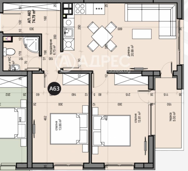 Продава 3-СТАЕН, гр. София, Люлин 5, снимка 3 - Апартаменти - 50343520