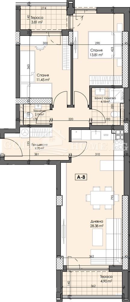 Продава 3-СТАЕН, гр. Пловдив, Гагарин, снимка 10 - Апартаменти - 53326358