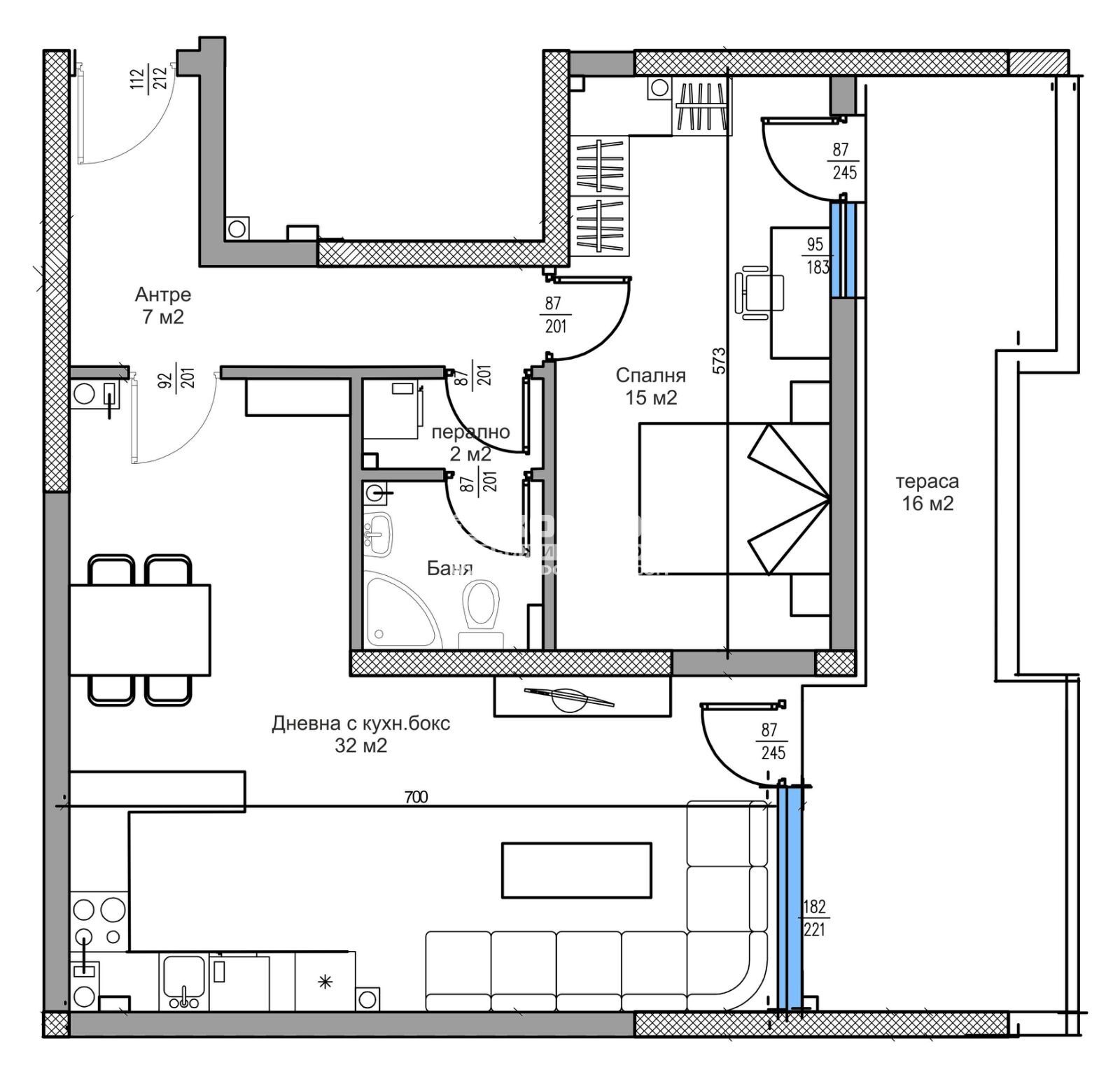 Продава 2-СТАЕН, гр. Пловдив, Тракия, снимка 2 - Апартаменти - 52844648
