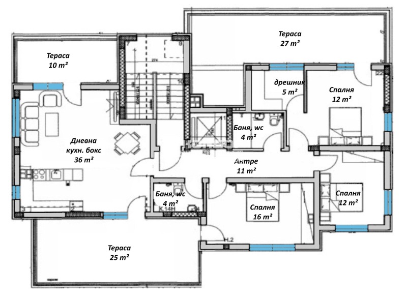 Na prodej  3+ ložnice Plovdiv , Centar , 222 m2 | 72674343 - obraz [7]