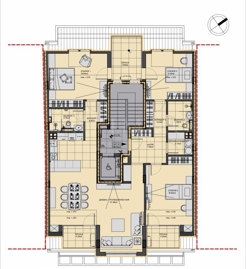 De vânzare  3 dormitoare Plovdiv , Țentâr , 205 mp | 67830908 - imagine [11]