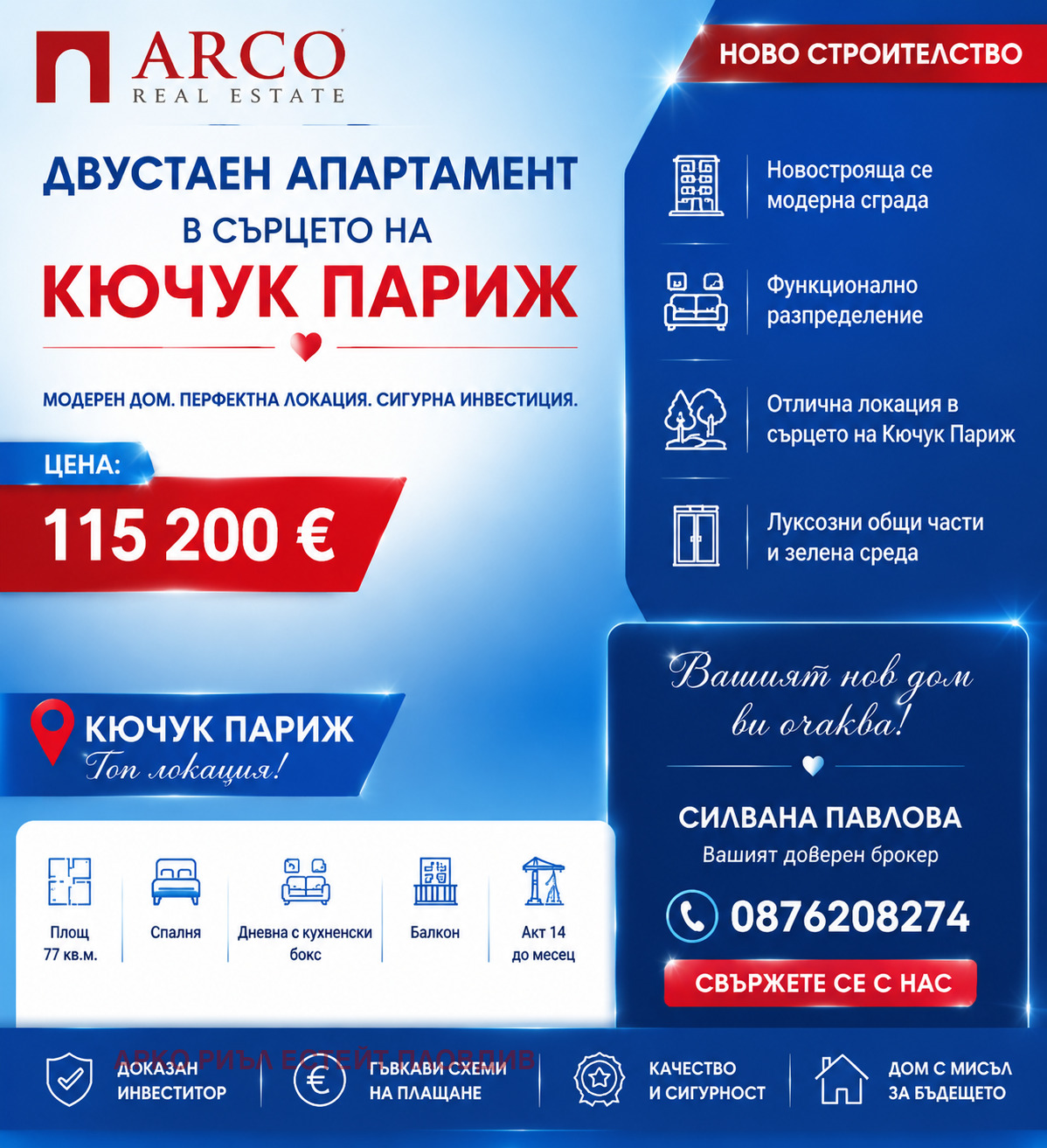 Продава 2-СТАЕН, гр. Пловдив, Кючук Париж