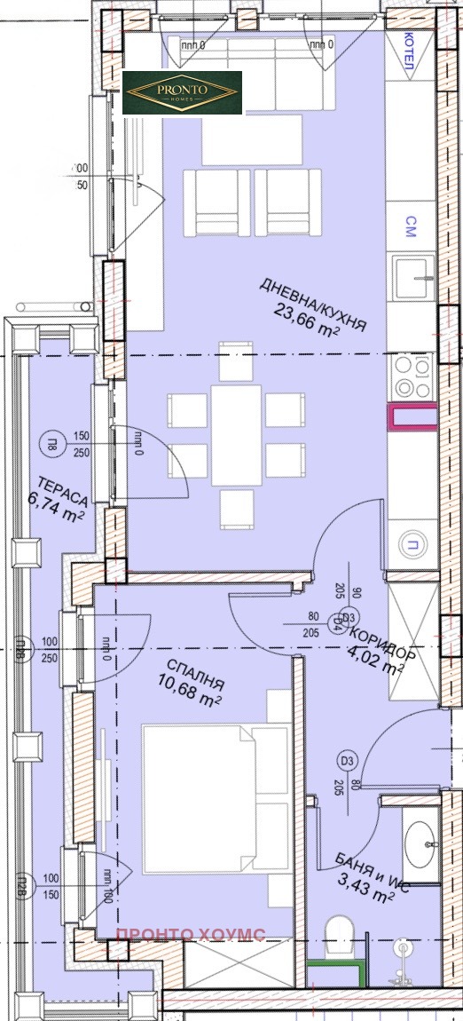 Продава 2-СТАЕН, гр. София, Малинова долина, снимка 2 - Апартаменти - 54068325