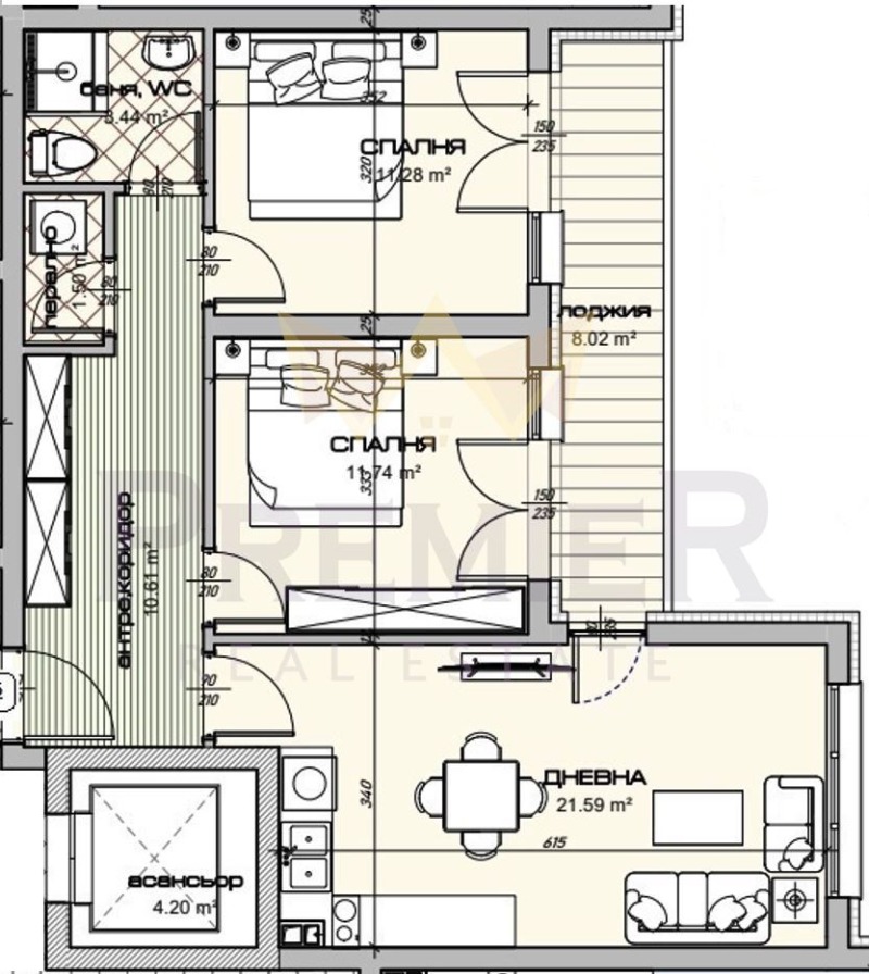 Zu verkaufen  2 Schlafzimmer Warna , Wladislaw Warnentschik 1 , 102 qm | 33426178 - Bild [3]