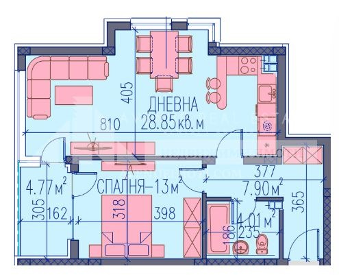 Myytävänä  2 makuuhuonetta Plovdiv , Trakija , 107 neliömetriä | 45345133 - kuva [2]