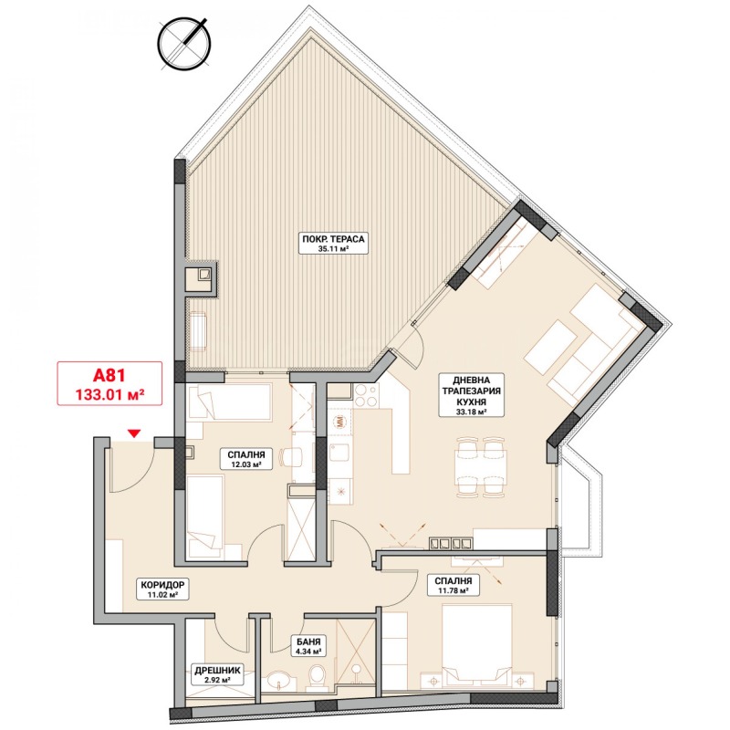 Myytävänä  2 makuuhuonetta Sofia , Mladost 4 , 157 neliömetriä | 15626799 - kuva [2]