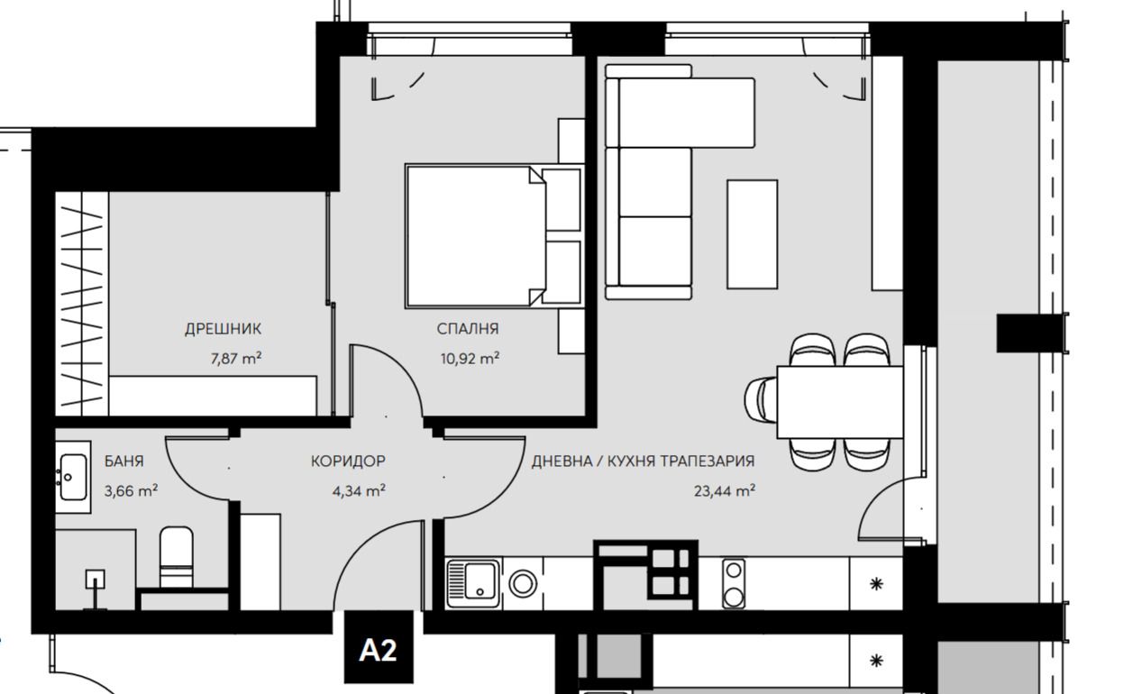 Продава 2-СТАЕН, гр. София, Кръстова вада, снимка 4 - Апартаменти - 54961534
