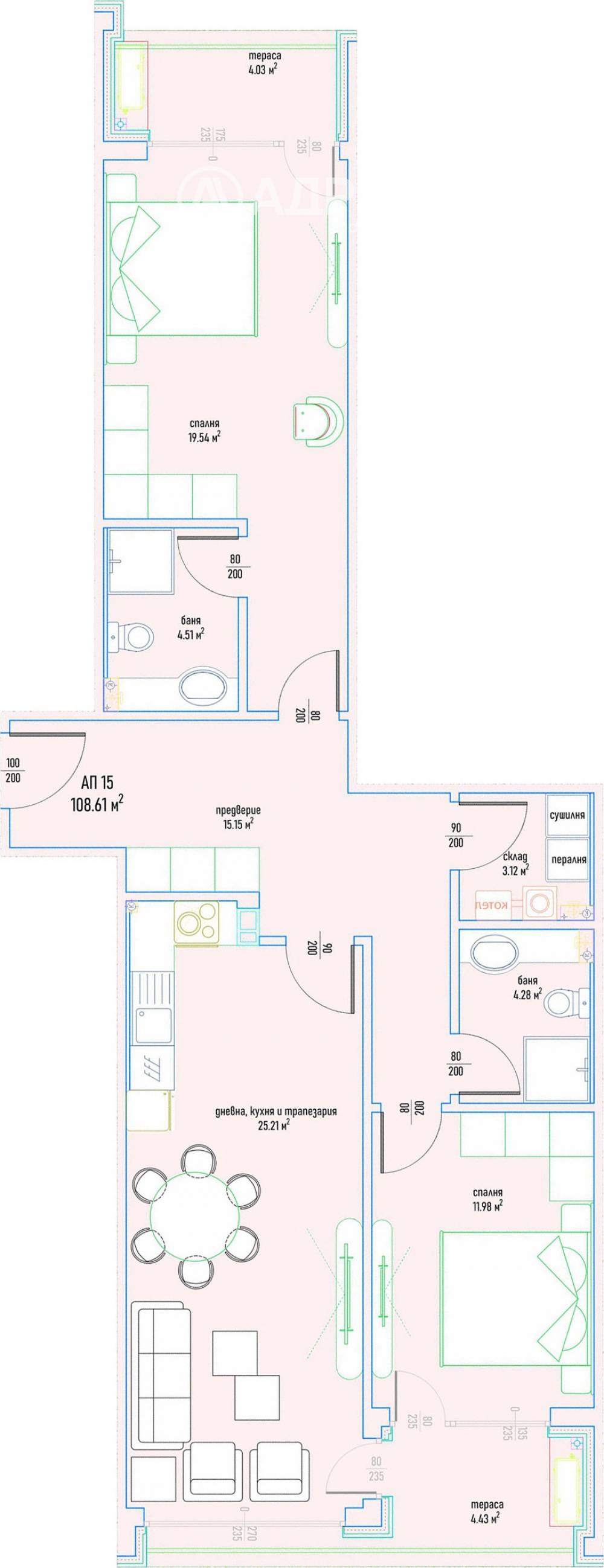Продава 3-СТАЕН, гр. София, Малинова долина, снимка 4 - Апартаменти - 41713144