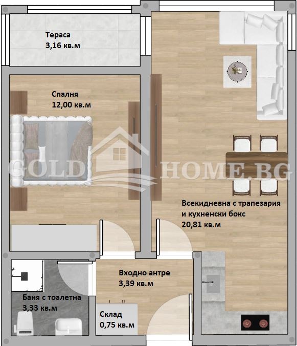 Продава 2-СТАЕН, гр. Пловдив, Христо Смирненски, снимка 2 - Апартаменти - 53081894