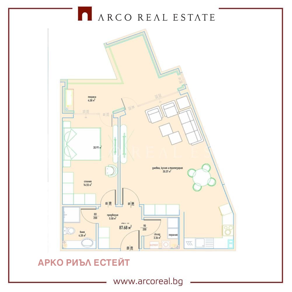 Продава 2-СТАЕН, гр. София, Малинова долина