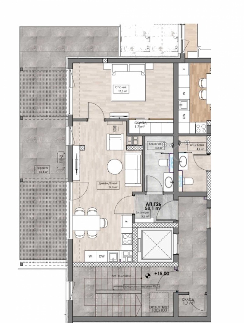 Продава 2-СТАЕН, гр. Пловдив, Кършияка, снимка 10 - Aпартаменти - 47410285