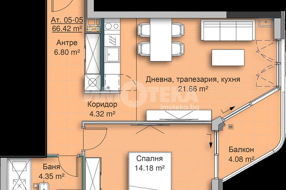 Продава 2-СТАЕН, гр. София, Кръстова вада, снимка 4 - Апартаменти - 54915551