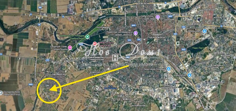 Продава ПАРЦЕЛ в град Пловдив, Прослав - 5133 кв.м / 394 850 € » 772 259.48 лв., НОВ ДОМ 1