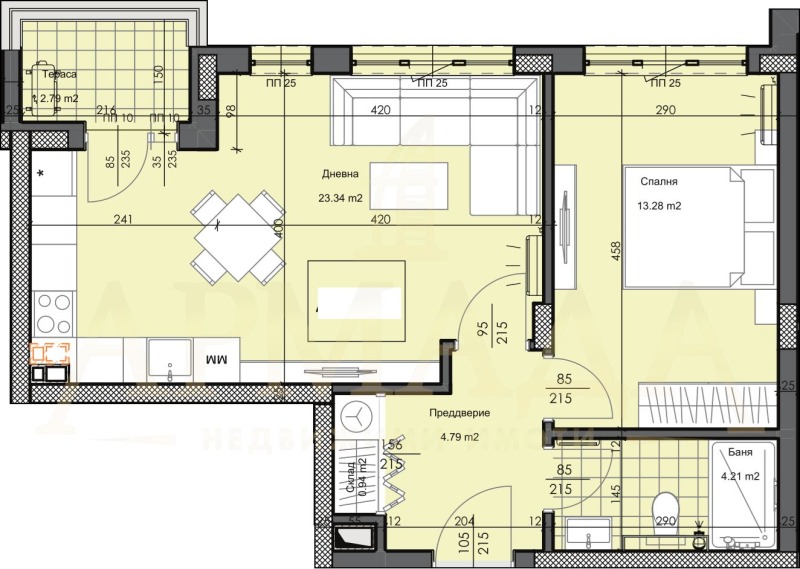 Продава 2-СТАЕН, гр. Пловдив, Гагарин, снимка 2 - Aпартаменти - 48581200