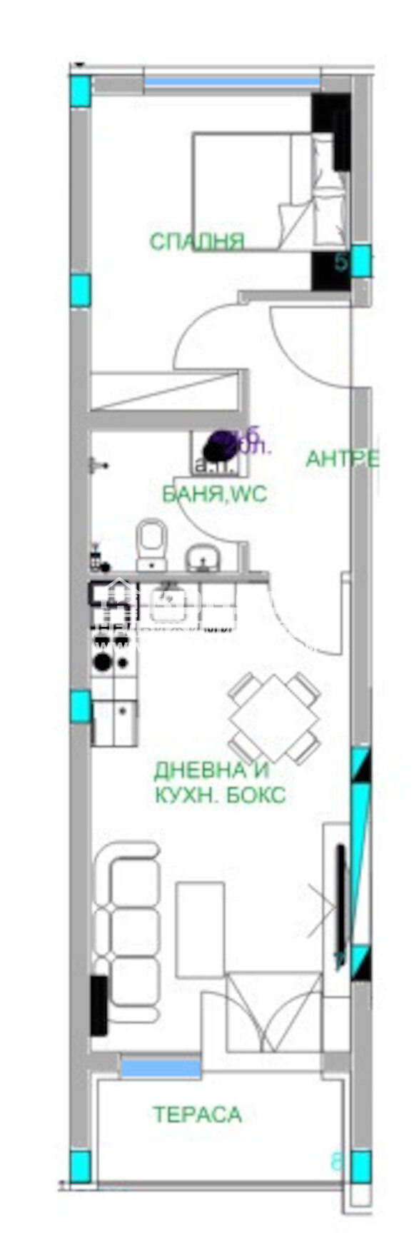 For Sale  1 bedroom Plovdiv , Mladezhki Halm , 63 sq.m | 27669494 - image [2]