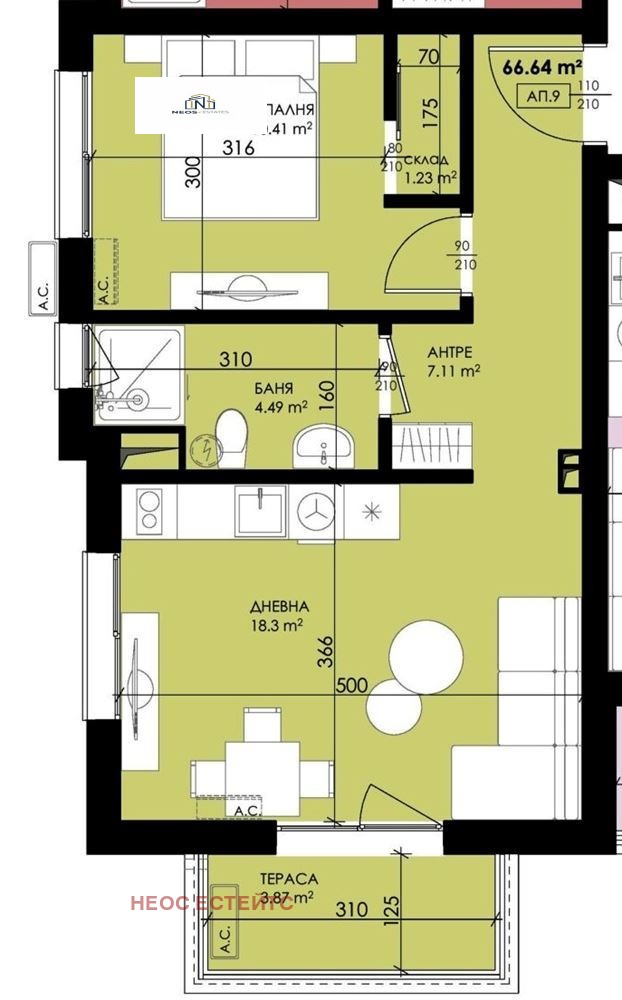Продава 2-СТАЕН, гр. Созопол, област Бургас, снимка 3 - Апартаменти - 52838338