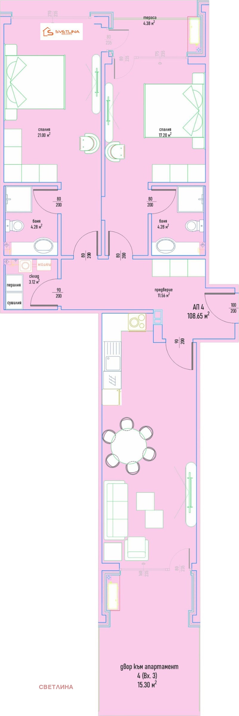 Satılık  2 yatak odası Sofia , Malinova dolina , 132 metrekare | 61517438