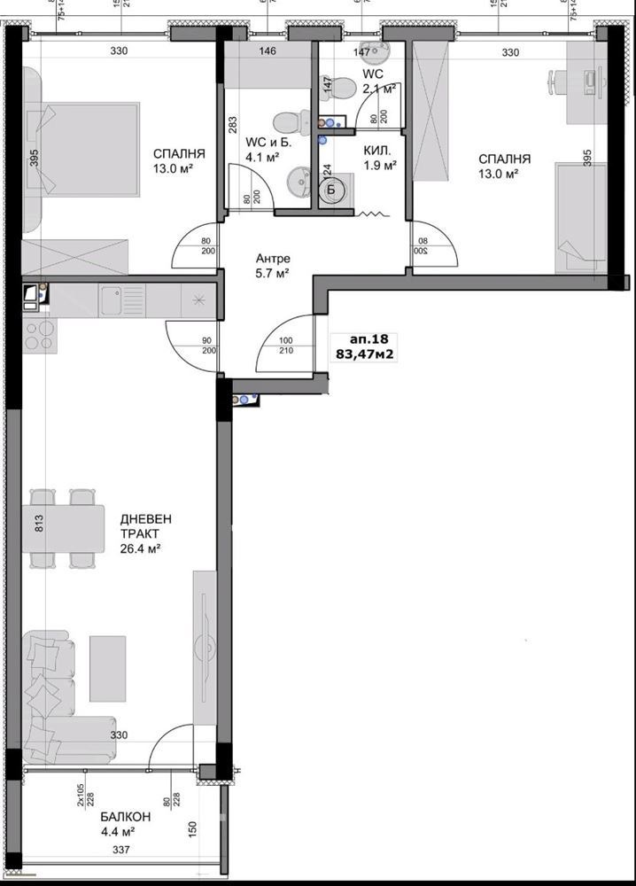 Продава 3-СТАЕН, гр. Варна, Владислав Варненчик 1, снимка 3 - Апартаменти - 53339111