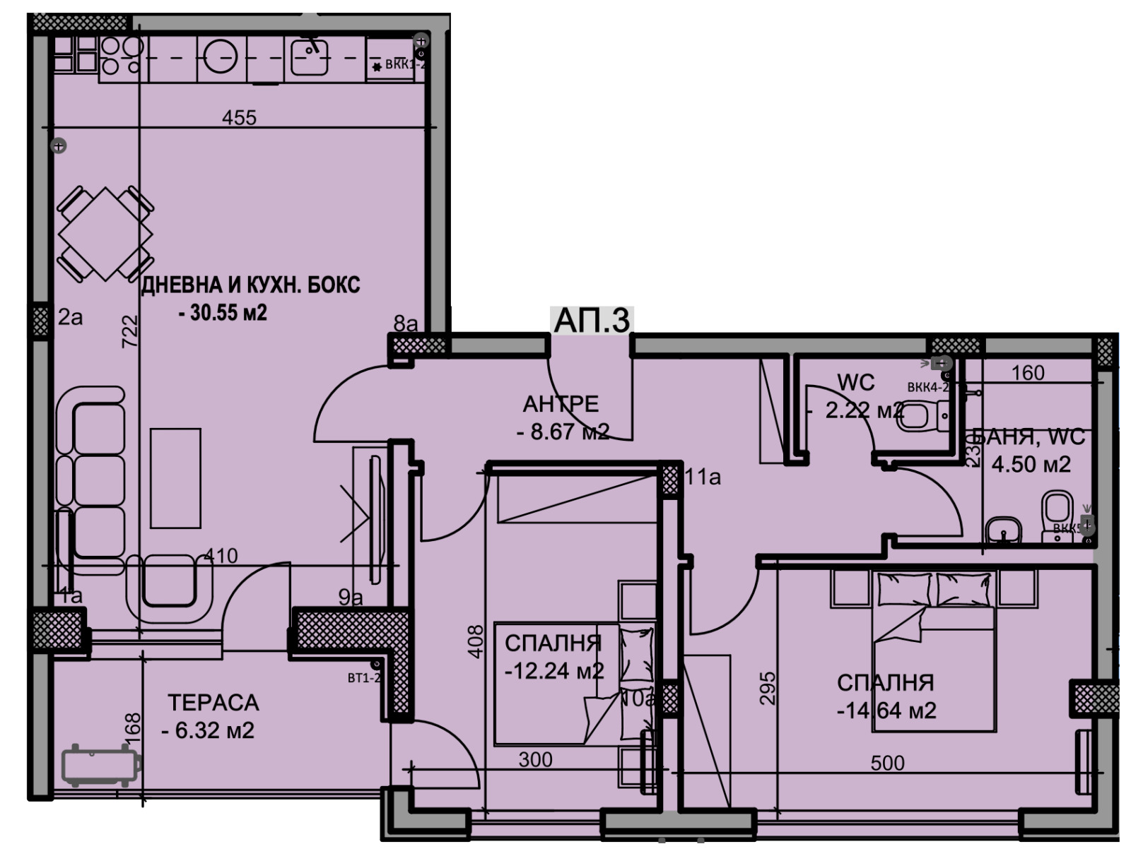 Продава 3-СТАЕН, гр. Пловдив, Кючук Париж, снимка 2 - Апартаменти - 52289485