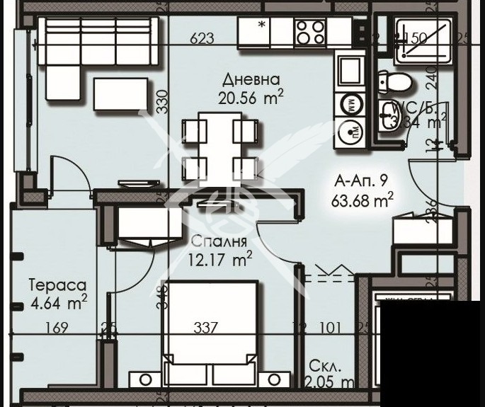 Продава 2-СТАЕН, гр. Бургас, Изгрев, снимка 2 - Aпартаменти - 48207824