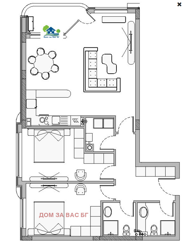 En venta  2 dormitorios Sofia , Malinova dolina , 132 metros cuadrados | 19175635 - imagen [2]