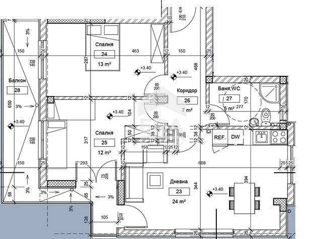 Продава  3-стаен град Варна , Гранд Мол , 104 кв.м | 77388075 - изображение [3]