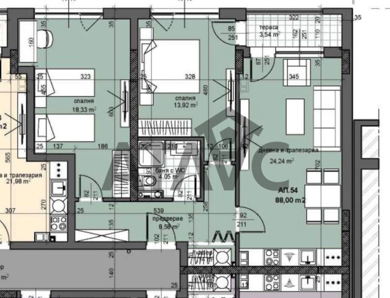 Продается  2 спальни Пловдив , Тракия , 102 кв.м | 23656591 - изображение [2]