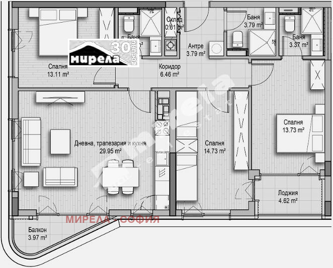 Продава 4-СТАЕН, гр. София, Дианабад, снимка 1 - Aпартаменти - 48849254