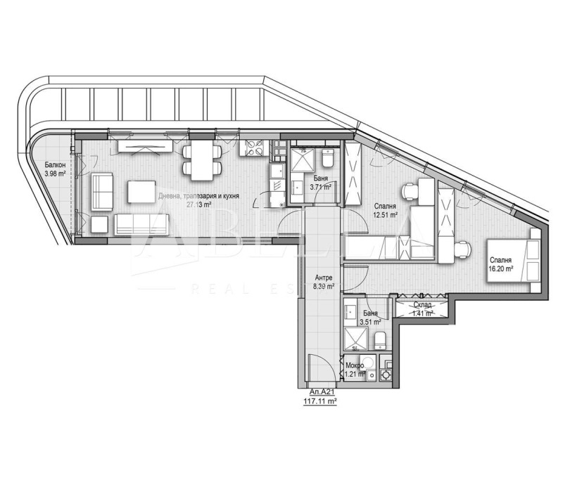 Продава 3-СТАЕН в град София, Витоша - 117 кв.м / 422 400 € » 826 142.59 лв., АБЕЛА НЕДВИЖИМИ ИМОТИ