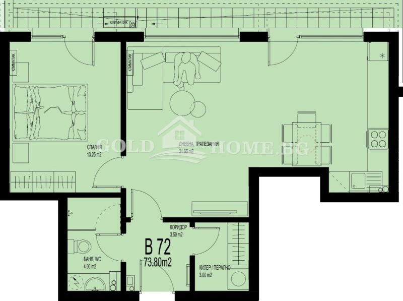 Na prodej  1 ložnice Plovdiv , Christo Smirnenski , 65 m2 | 22458183 - obraz [11]