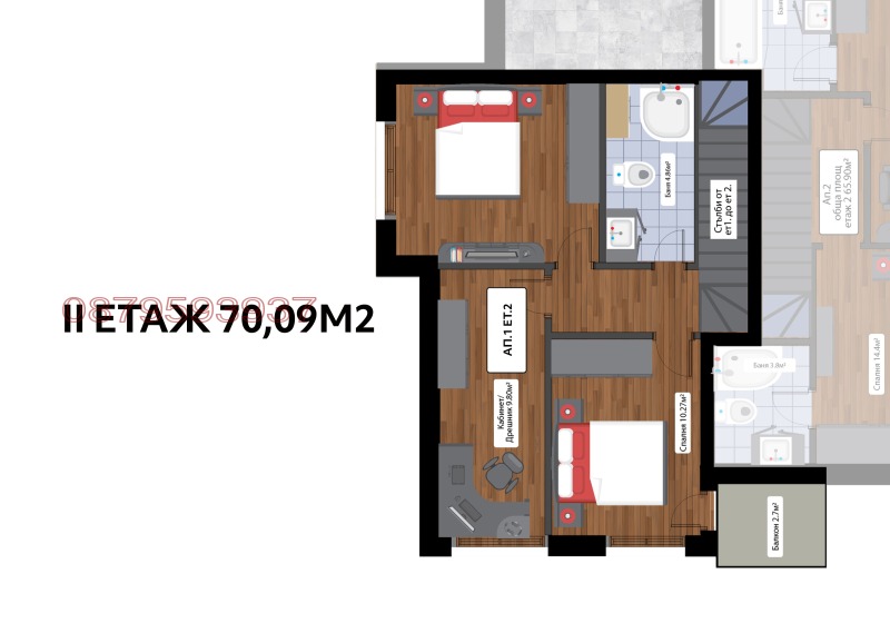 Na prodej  Mezonet Sofia , Bankja , 136 m2 | 22431095 - obraz [7]