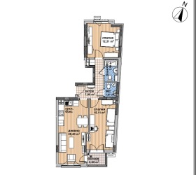 2 chambres Nadejda 4, Sofia 2