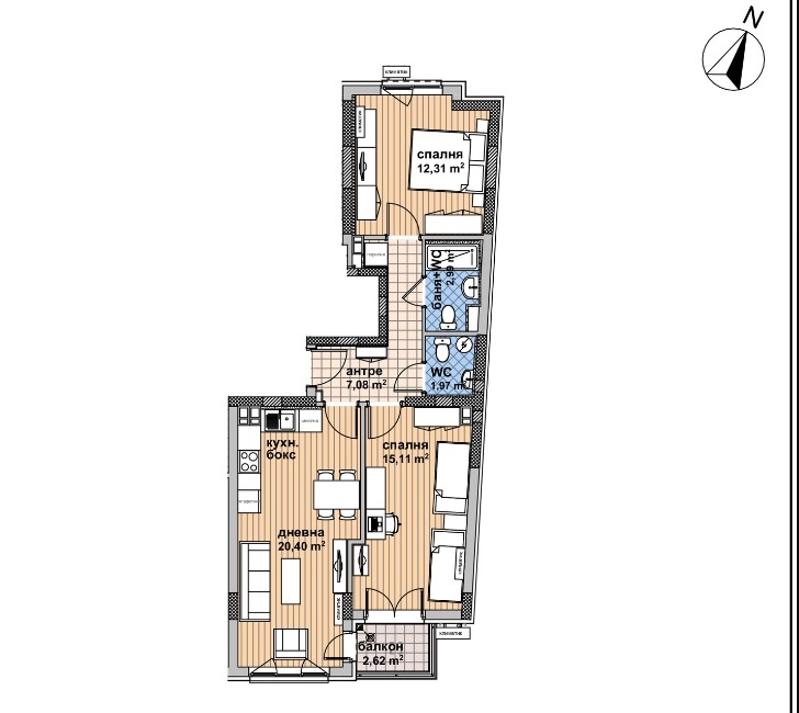 En venta  2 dormitorios Sofia , Nadezhda 4 , 104 metros cuadrados | 45738728 - imagen [2]