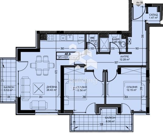 Продава 3-СТАЕН, гр. София, Овча купел, снимка 17 - Апартаменти - 56700717