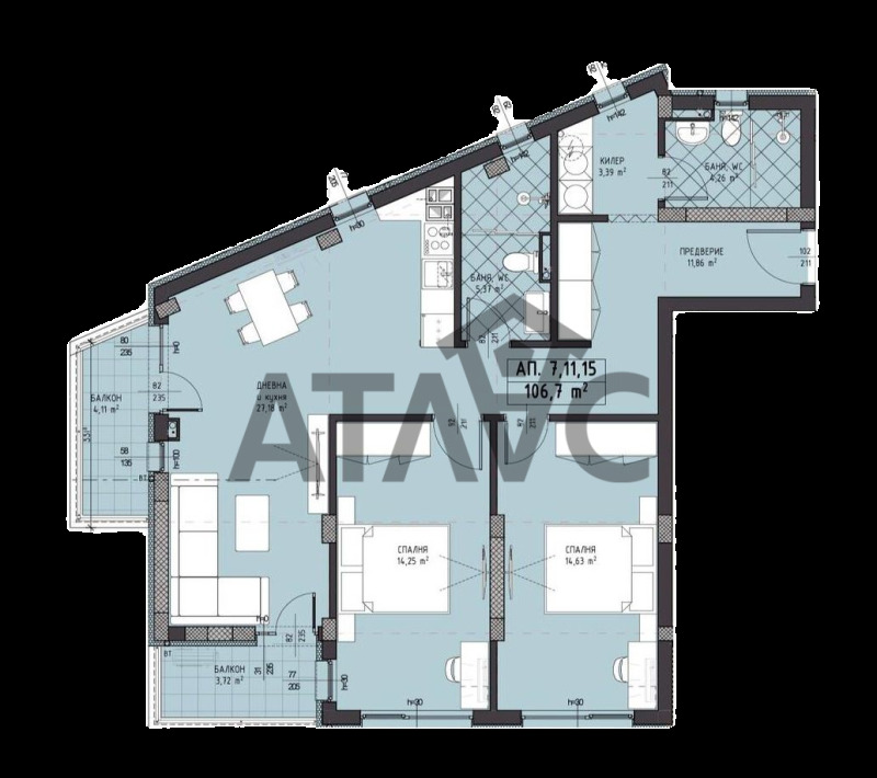 Продава  3-стаен град Пловдив , Христо Смирненски , 126 кв.м | 77223781 - изображение [2]