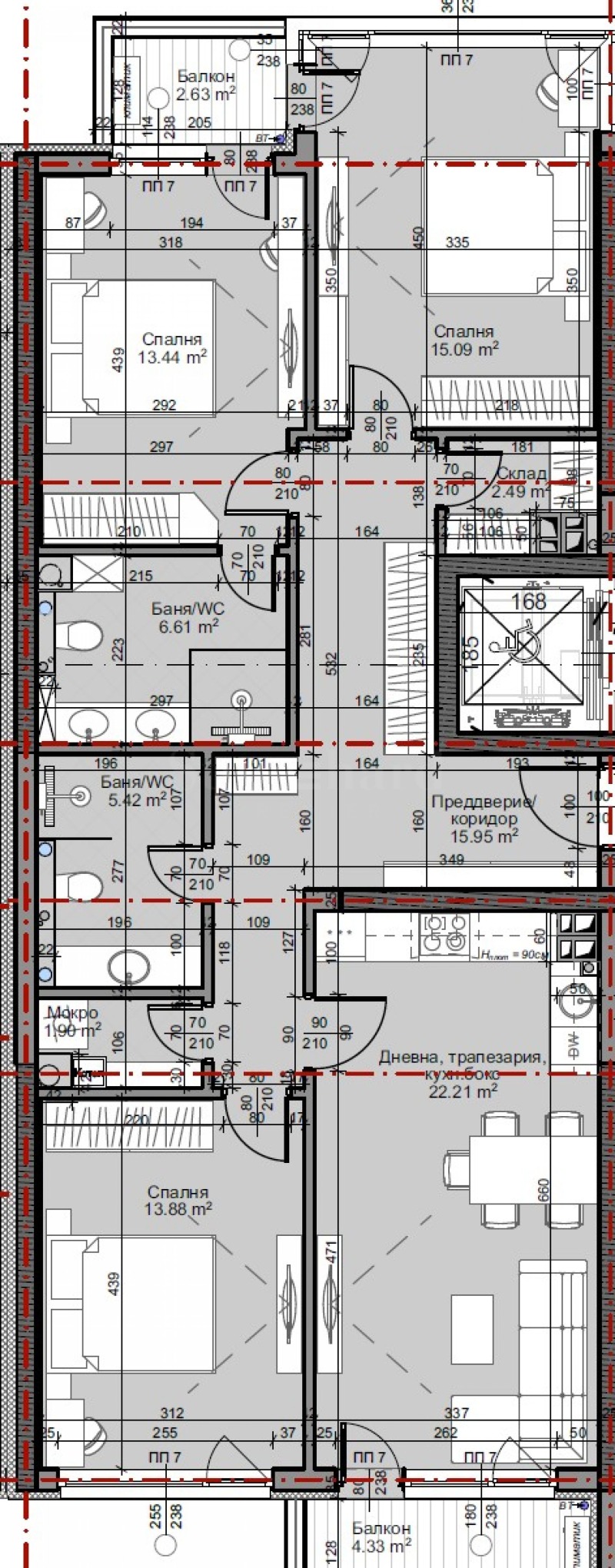 Продава 4-СТАЕН, гр. София, Младост 4, снимка 4 - Апартаменти - 52226205
