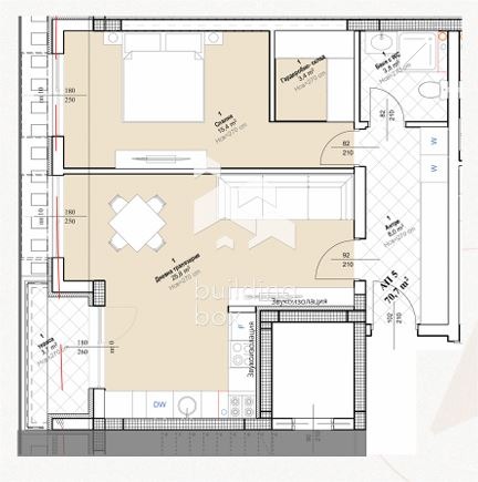 De vânzare  1 dormitor Plovdiv , Ostromila , 80 mp | 84084524 - imagine [4]