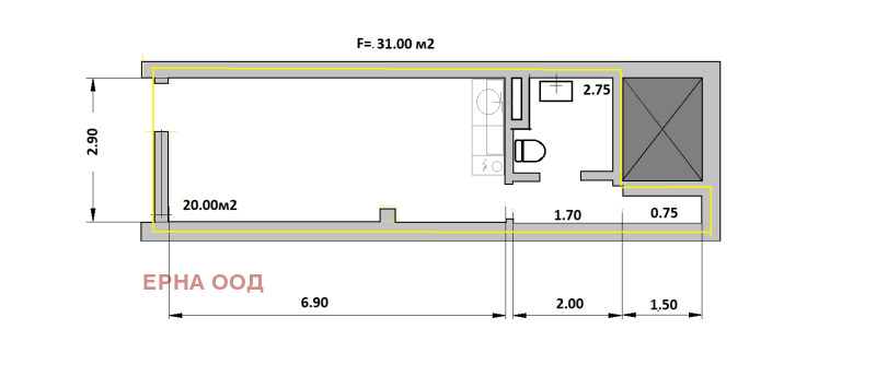 Eladó  Üzlet Sofia , Manastirski livadi , 31 négyzetméter | 23340374 - kép [4]