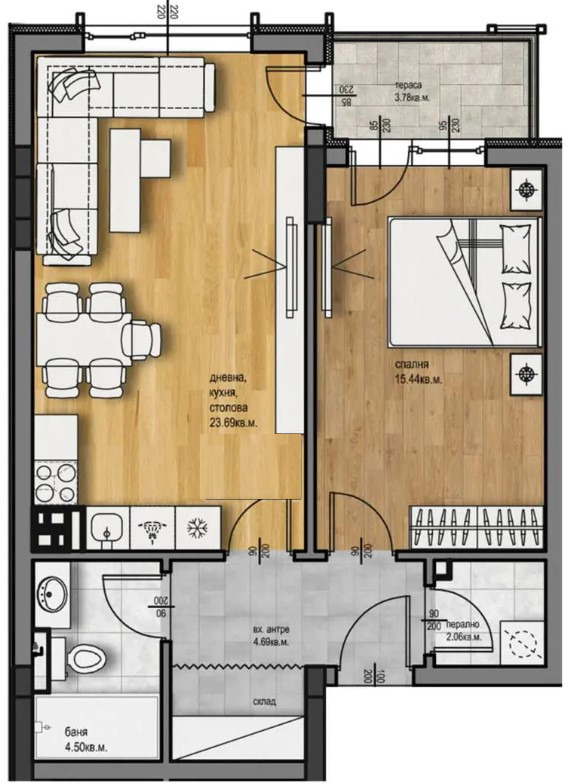 Продава  2-стаен град Пловдив , Христо Смирненски , 77 кв.м | 51109231 - изображение [2]