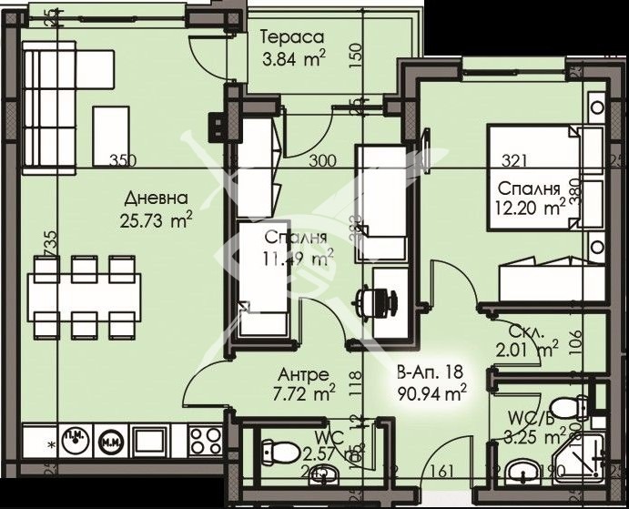 Продава 3-СТАЕН, гр. Бургас, Изгрев, снимка 2 - Aпартаменти - 48247964