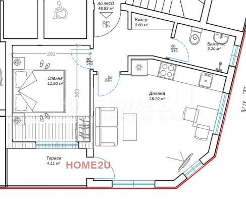 À vendre  1 chambre Varna , Avtogara , 56 m² | 93037638 - image [2]