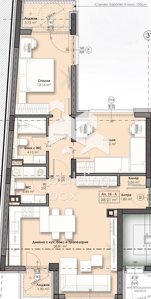 Продаја  2 спаваће собе Софија , Врабница 2 , 107 м2 | 60213117 - слика [2]