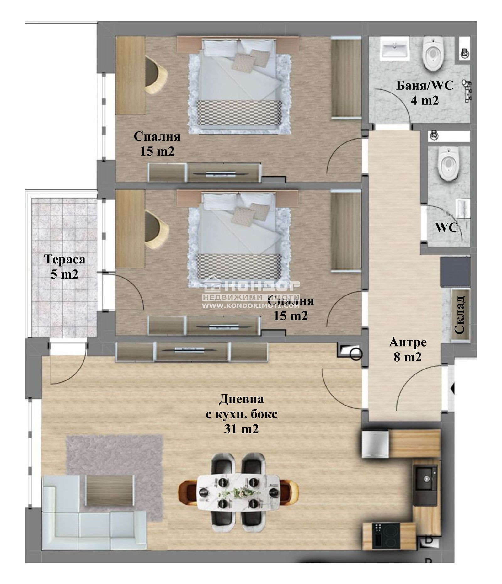 Продава 3-СТАЕН, гр. Пловдив, Христо Смирненски, снимка 8 - Апартаменти - 54364166