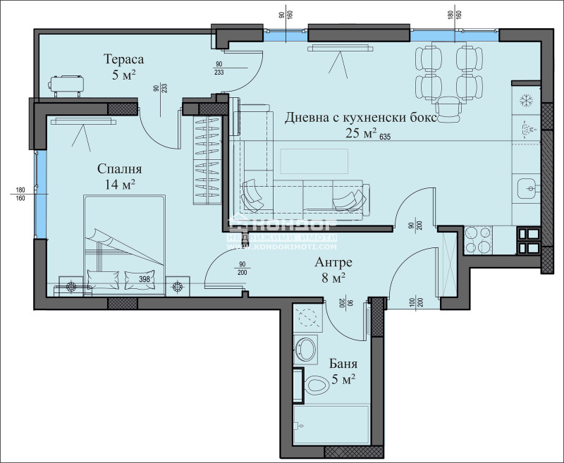 In vendita  1 camera da letto Plovdiv , Hristo Smirnenski , 79 mq | 70446958 - Immagine [2]