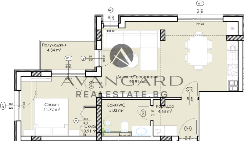 En venta  1 dormitorio Plovdiv , Tsentar , 75 metros cuadrados | 97167235 - imagen [4]