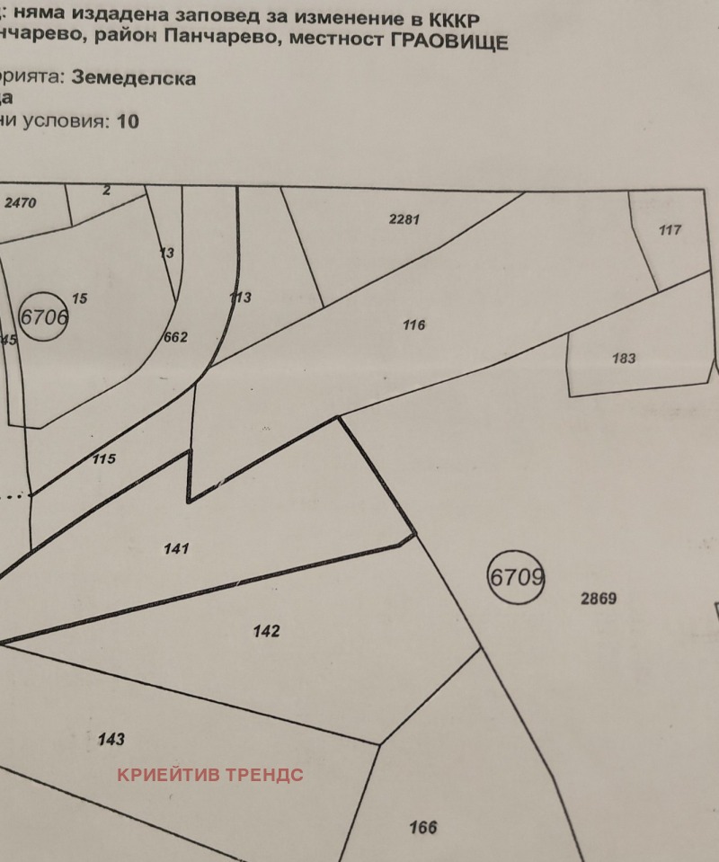 In vendita  Complotto Sofia , Pancharevo , 1109 mq | 65383294 - Immagine [6]