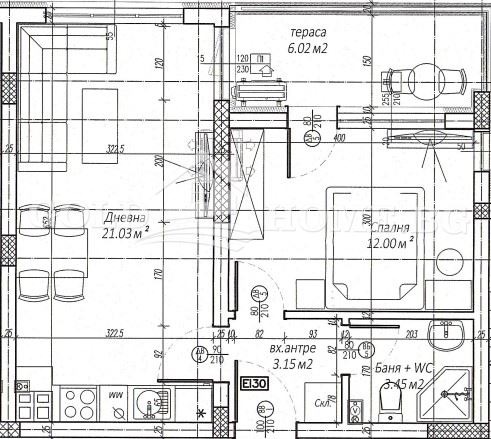 Продаја  1 спаваћа соба Пловдив , Беломорски , 63 м2 | 36289246 - слика [2]