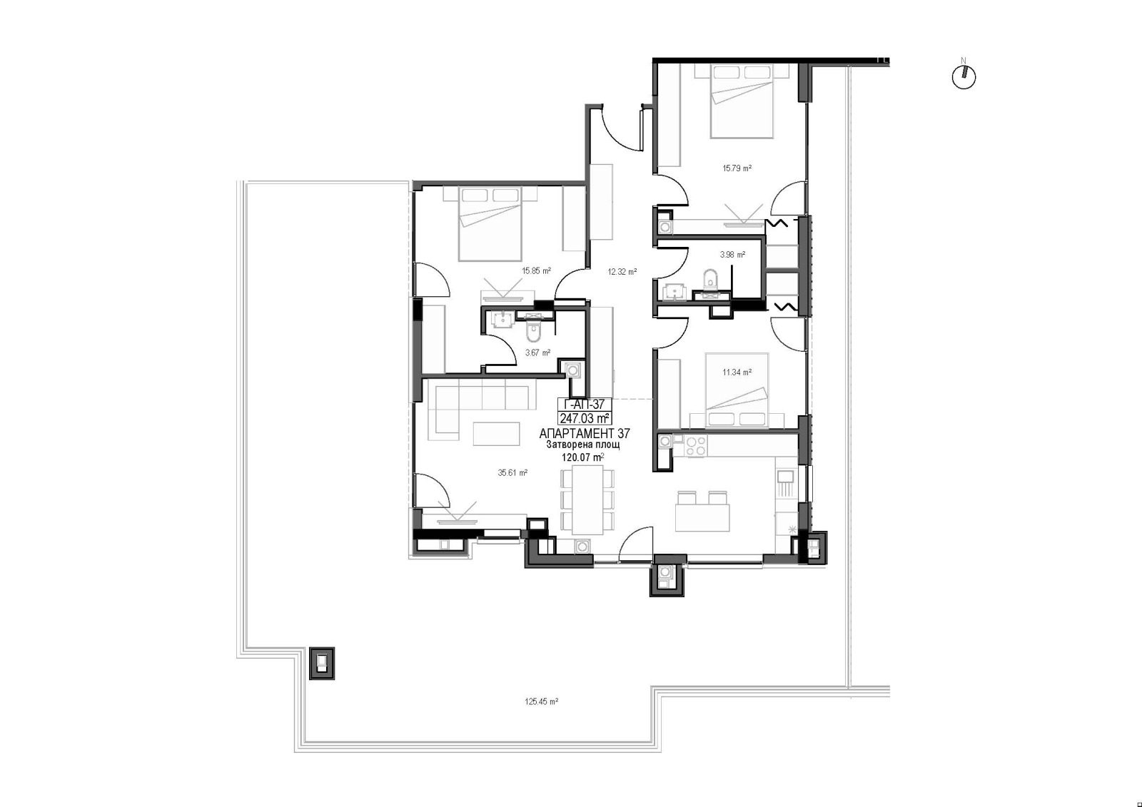 Продава 4-СТАЕН, гр. София, Овча купел, снимка 2 - Апартаменти - 51280491