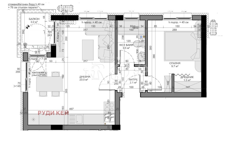 Продава 2-СТАЕН в град Варна, Владислав Варненчик 1 - 63 кв.м / 91 000 € » 177 980.53 лв., РУДИ КЕЙ
